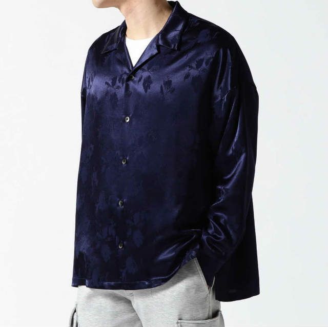 Danke Schon ダンケシェーン 23SS 日本製 Hammer Satin Flower Shirt フラワー刺繍 サテンオープンカラーシャツ Free オフホワイト 長袖 開襟 オーガン トップス【中古】【Danke Schon】 Danke Schon ダンケシェーン 23SS 日本製 Hammer Satin Flower Shirt