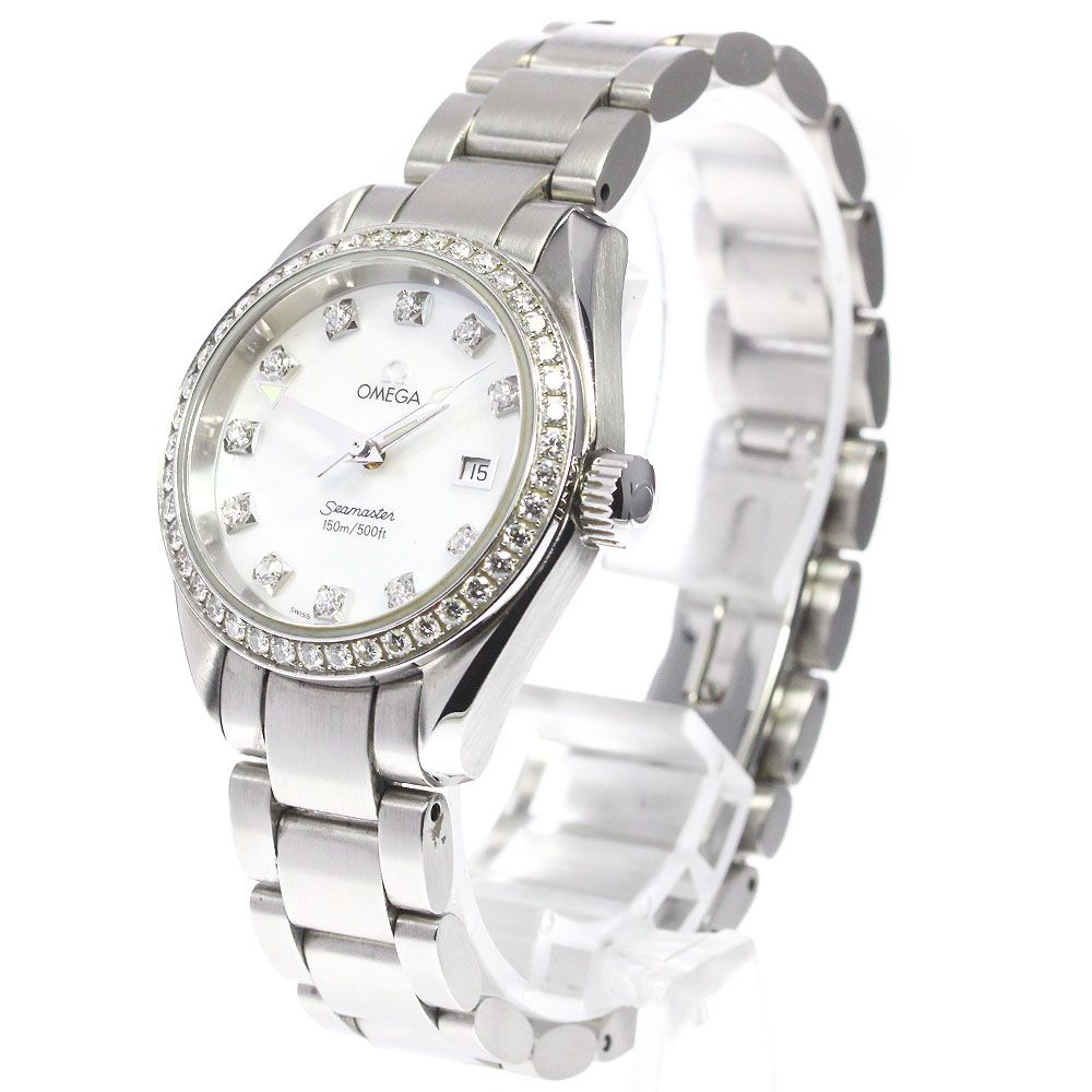 オメガ OMEGA 2579.75 シーマスター アクアテラ ダイヤベゼル クォーツ レディース 良品 _749808 OMEGA（オメガ） OMEGA 2579.75 シーマスター アクアテラ ダイヤベゼル