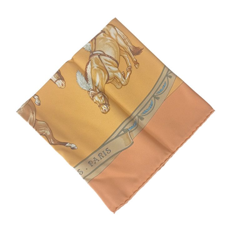 M824/HERMES エルメス カレ90 スカーフ Copeaux おが屑 タグ付き