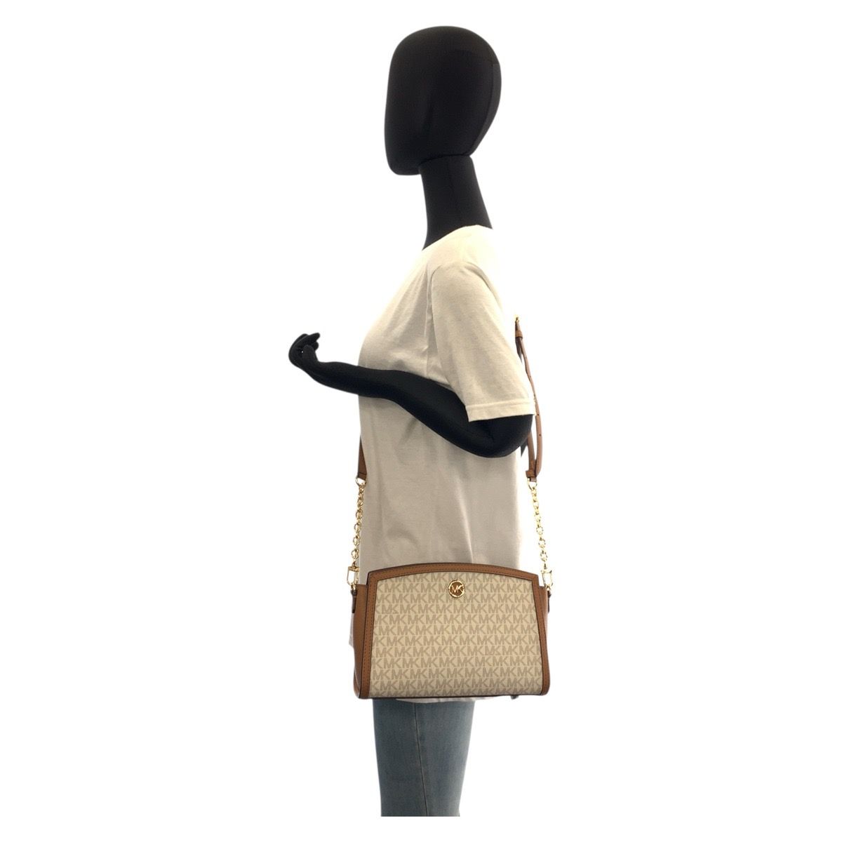 美品 Michael Kors マイケルコース MKシグネチャー ホワイト