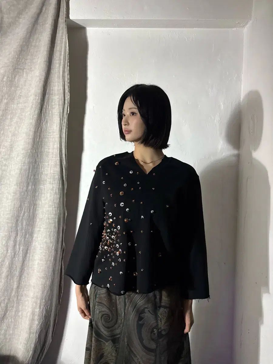 dries van noten ドリスヴァンノッテン ラメ ディテール スウェットシャツ