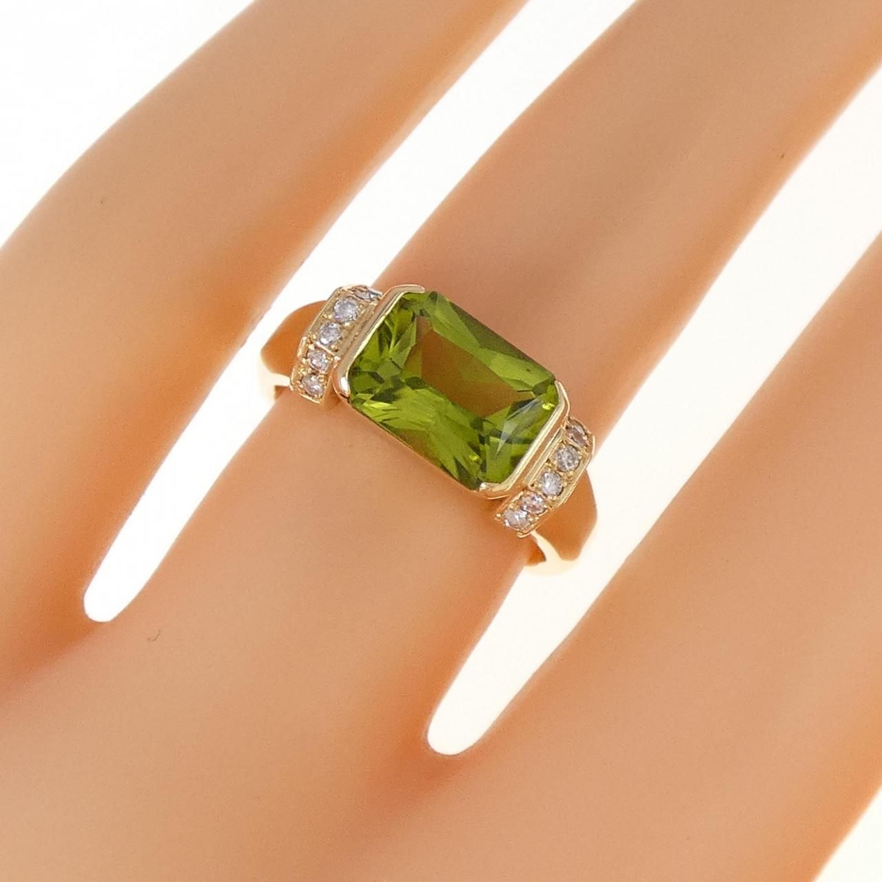 K18YG ペリドット リング 2.30CT - メルカリ 