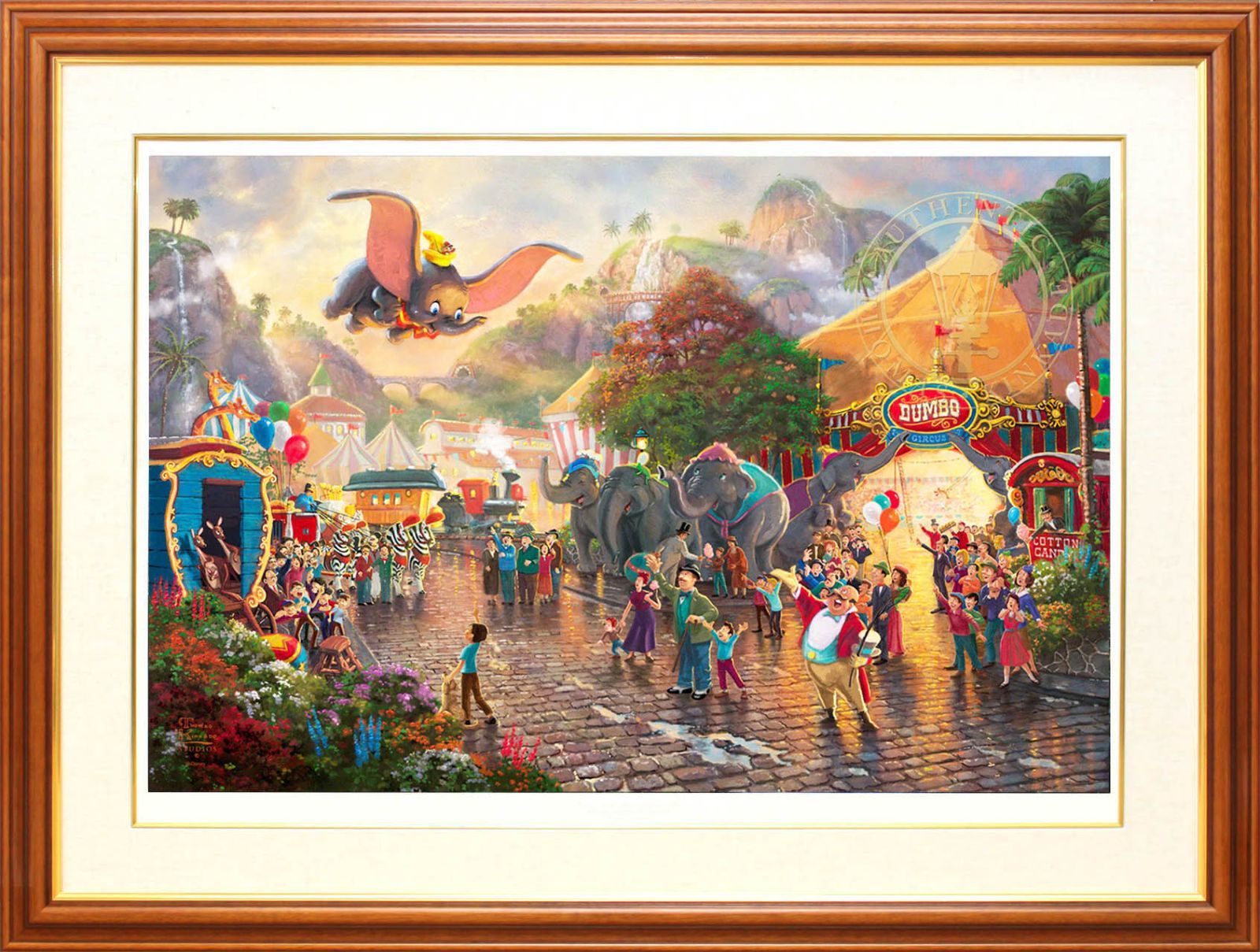 ディズニー/トーマス キンケード「ダンボ」作品証明書 展示用フック付