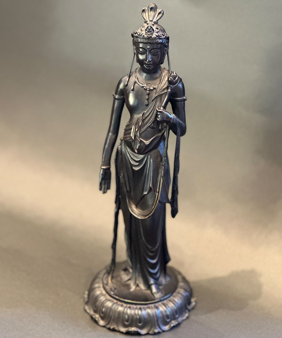 聖観音菩薩像 観音様 高村光雲 原型 仏像 金属工芸 銅製 高さ約31cm