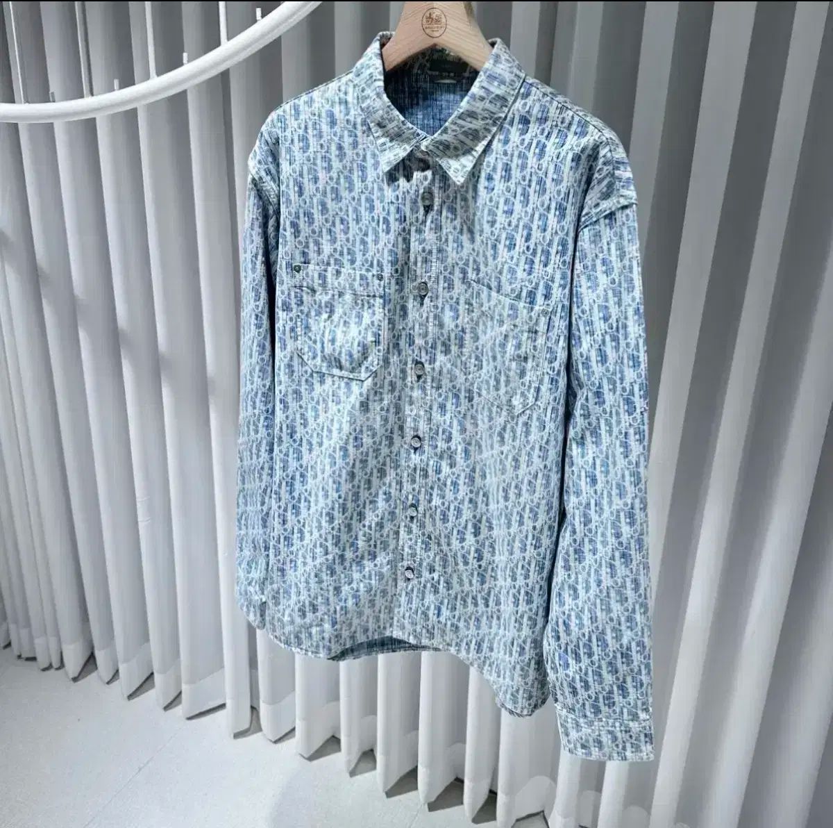 40 サイズ DIOR(ディオール) オブリーク カスリ デニム シャツ DIOR