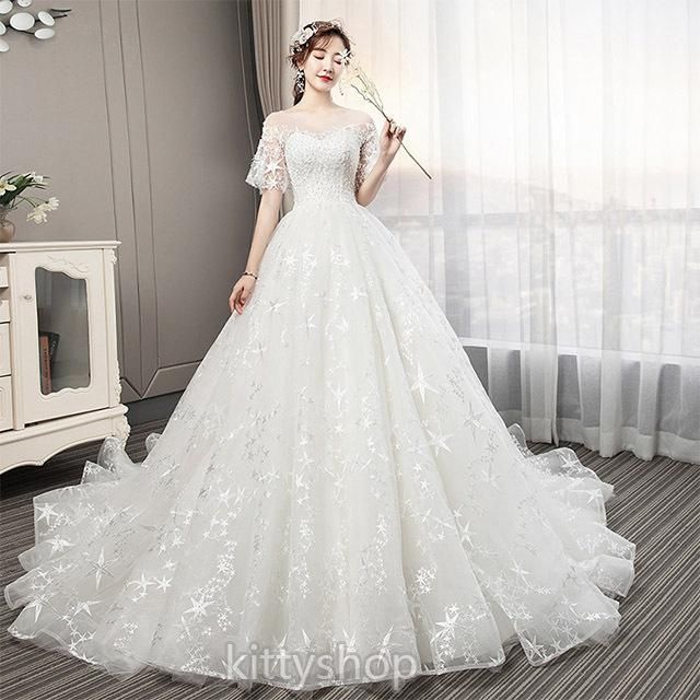 ウェディングドレス 9号 エンパイアドレス 海外