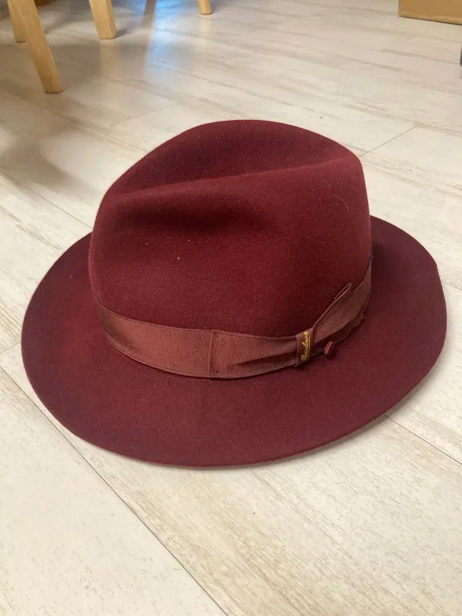 ボルサリーノ バーガンディ FEDORA フェドラ 59