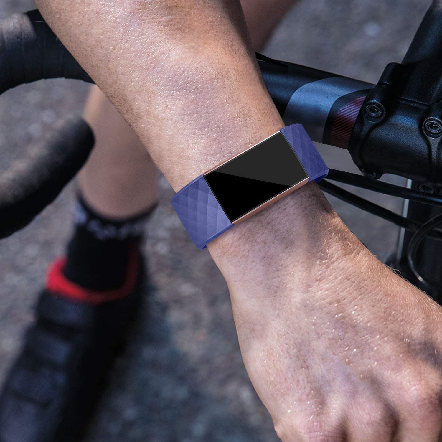 Fitbit Charge 4/Charge 3 バンドベルト ネイビーE338 - メルカリ