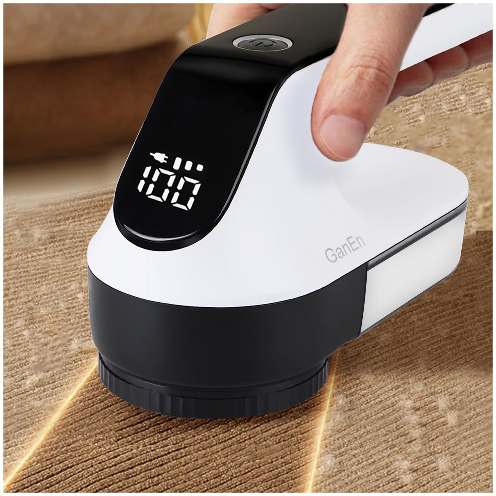 【人気商品】USB充電式 安全ロック 替刃付き 毛玉取り器 コードレス使用可 生地を傷めない 切れ味アップ 様々な衣類に対応 スピード3段階調整 持ちやすい 65mmの超大型強力6枚刃 毛玉取り機 L
