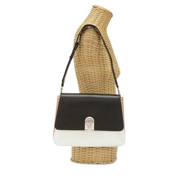 【Aランク】 フルラ FURLA ジェンマ M ショルダーバッグ M レザー アーチロゴ WB00518 ハンドバッグ 肩掛け ミニトート クラッチバッグ レディース ネロ (ブラック) / タルコ (ホワイト) / ポンペルモ (ピンク) 正規品 美品 中古 mbl23007 フルラ FURLA ジェンマ M ショルダーバッグ M レザー アーチロゴ