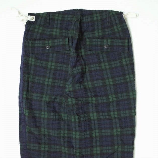 KENNETH FIELD ケネスフィールド 日本製 CEREMONY TROUSER - SEERSUCKER PLAIDS シアサッカーセレモニートラウザーパンツ  S ブラックウォッチ 側章 サイドライン ベイカー チェック ボトムス mc68537 - メルカリ