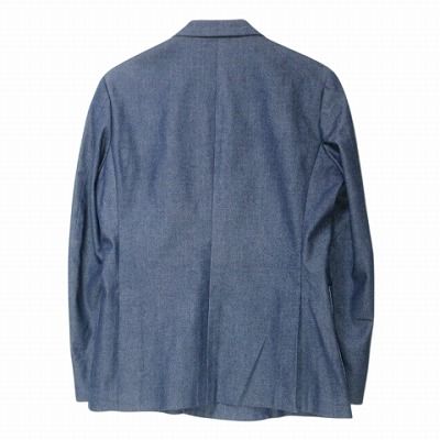 BEAMS HEART テーラードジャケット Mサイズ デニム ダブル ネイビー ビームスハート BEAMS HEART ツイルデニム テーラード