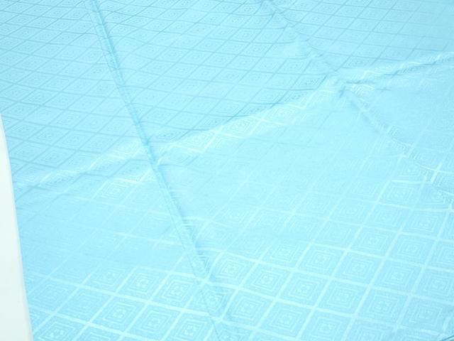 水色地 花菱地紋