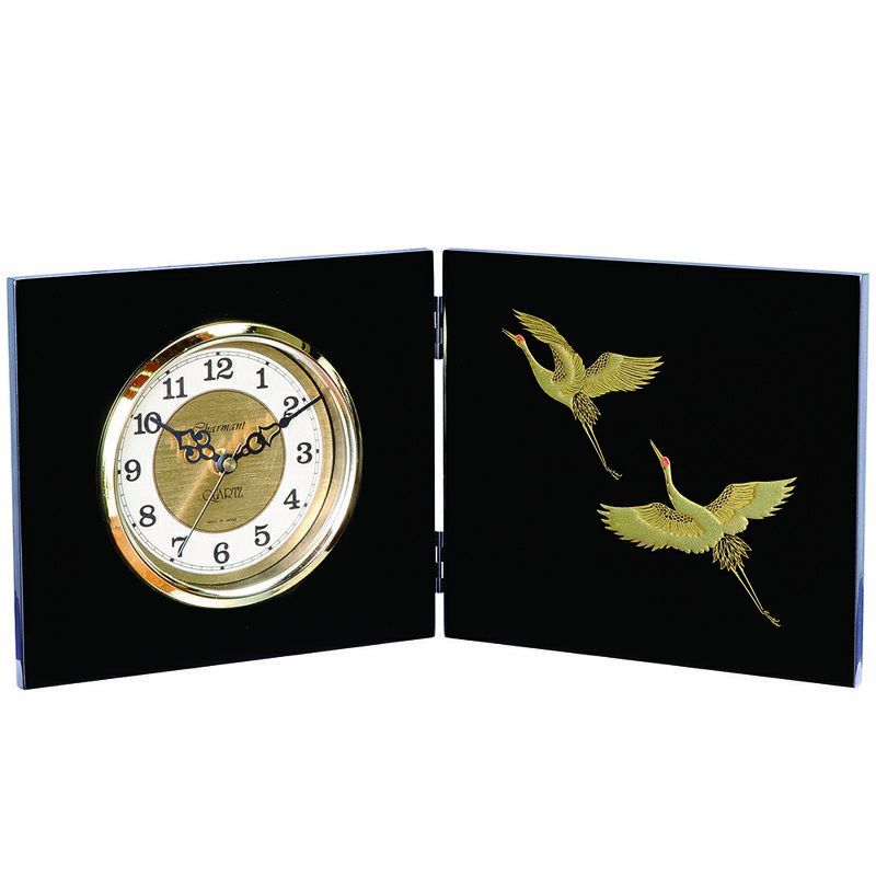 紀州塗り 屏風時計 黒 飛祥 和風 和室 おしゃれ 木目 インテリア 日本製 紀州塗り 屏風時計 黒 飛祥 和風 和室 おしゃれ 木目 インテリア 日本製