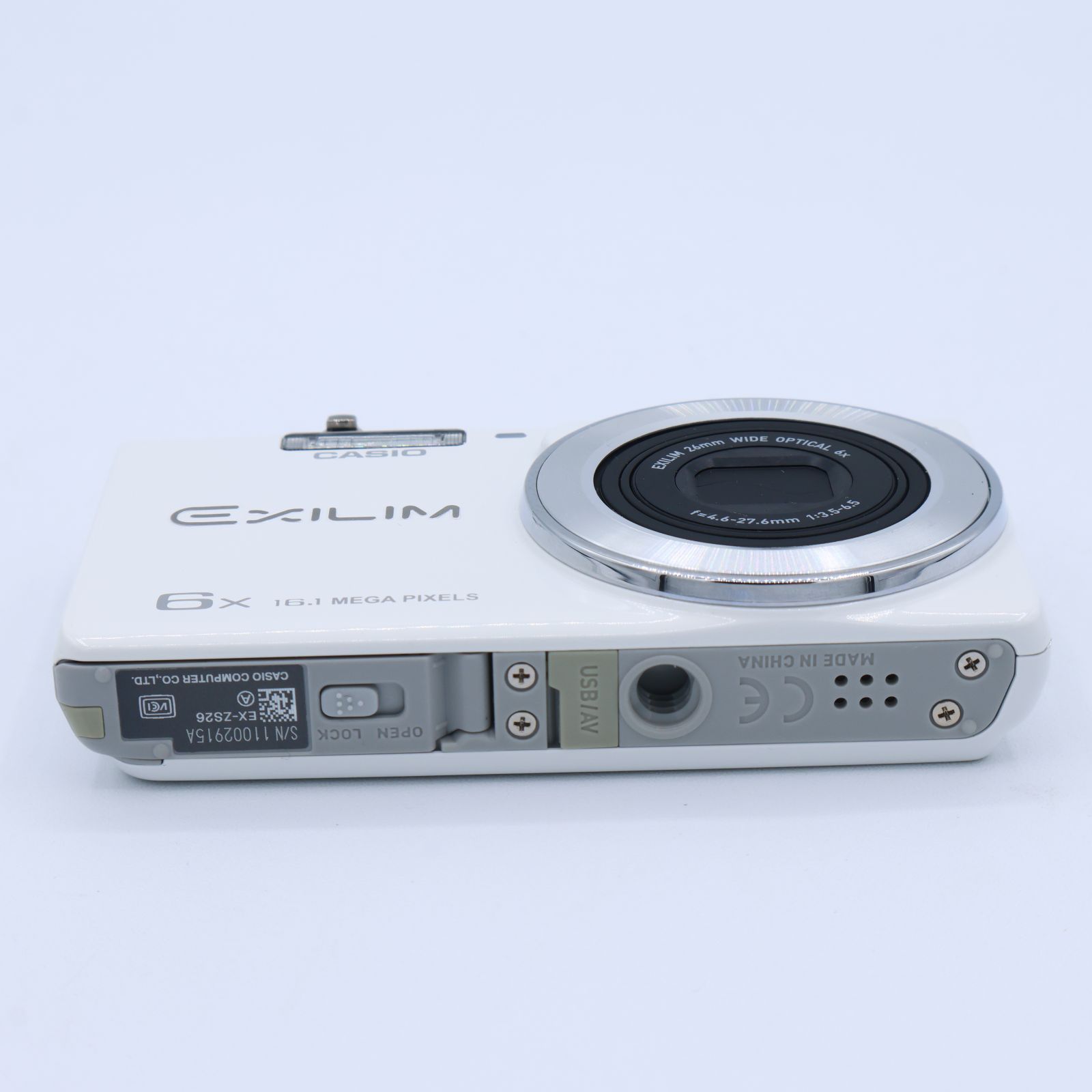  CASIO カシオ デジタルカメラ EXILIM EX ZS 26 WE 広角26 mm 光学6倍ズーム 1610万画素 ホワイト 251018_ コンパクトデジタルカメラ デジタルカメラ