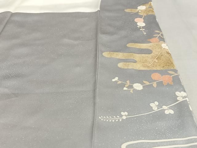 平和屋着物○訪問着 駒刺繍 貝桶枝梅花文 暈し染め