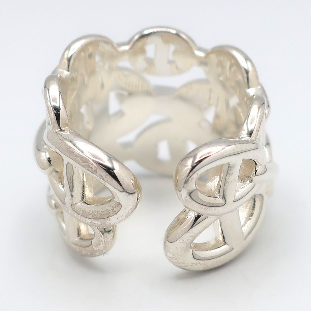 天白】HERMES エルメス リング 指輪 アンシェネGM シェーヌダンクル