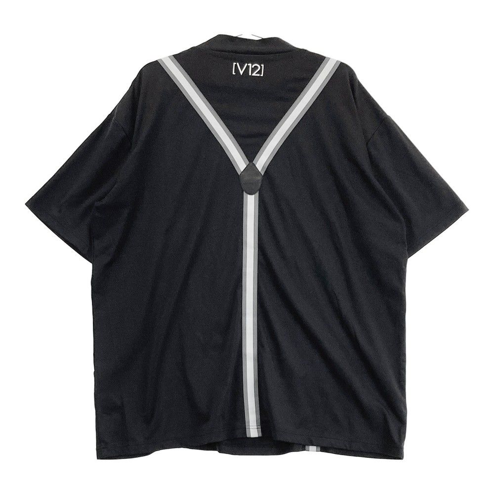サイズ XXL V12 ヴィトゥエルヴ モデル ハイネック 半袖Tシャツ ブラック系 240101323764 ゴルフウェア メンズ ストスト