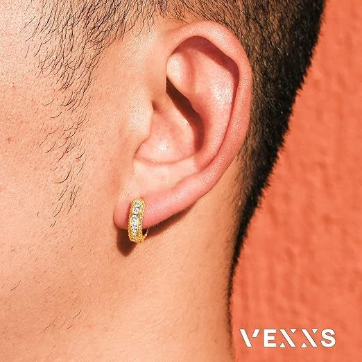 VEXXS フープピアス メンズ 18G 両