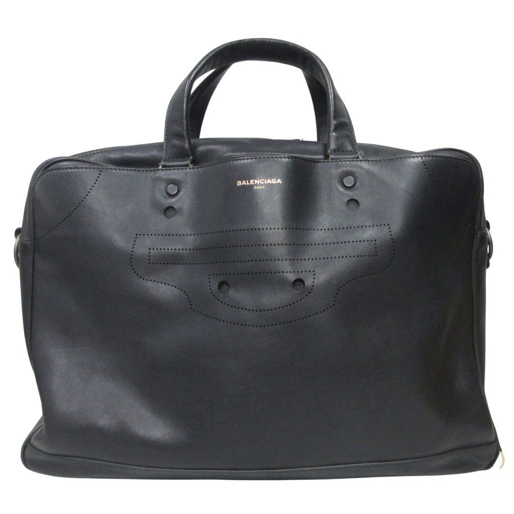 バレンシアガ BALENCIAGA ブラックアウトシティ ブリーフケース レザー