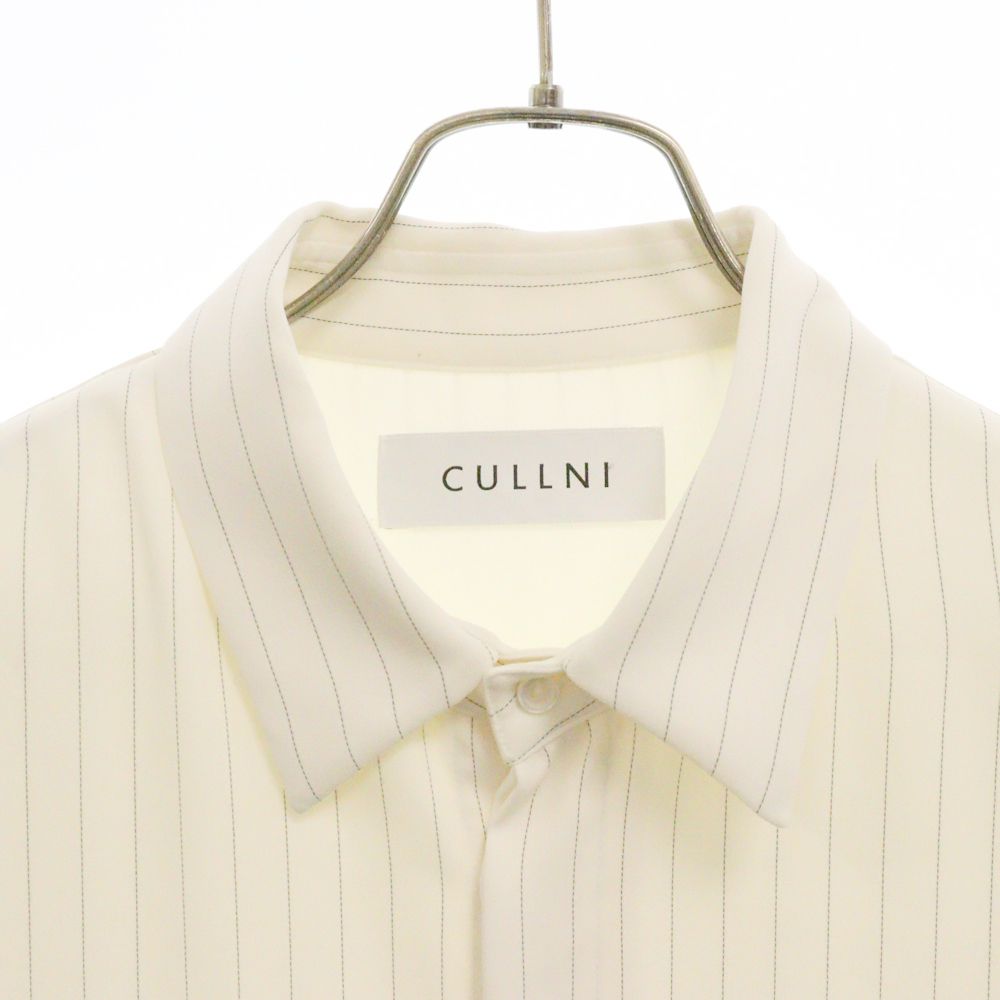 CULLNI (クルニ) 22SS ダブルサテン ストライプ切替 長袖シャツ 22-SS 