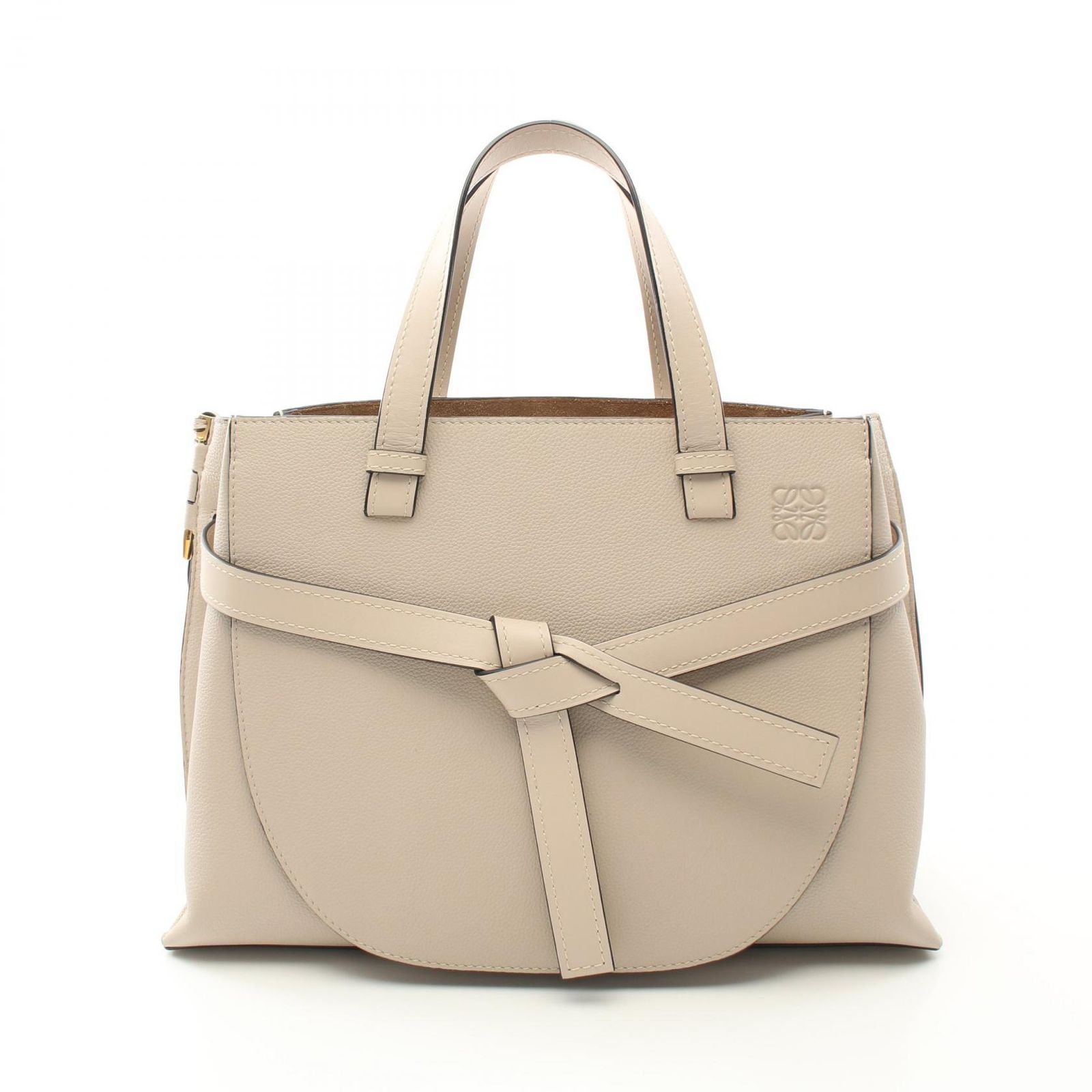 ロエベ LOEWE ハンドバッグ ゲート トップハンドル 321.12U60 ライトベージュ レザー ゲート トップハンドルバッグ レディース Used A