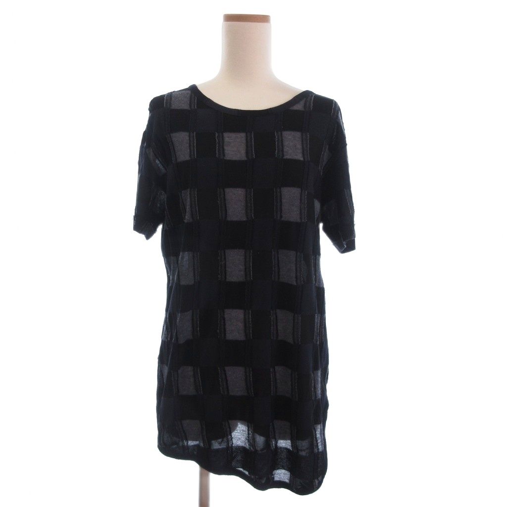 ワイズ Y s ヨウジヤマモト セットアップ カットソー スカート 半袖 ロング ウエストゴム 総柄 紺 ネイビー 2