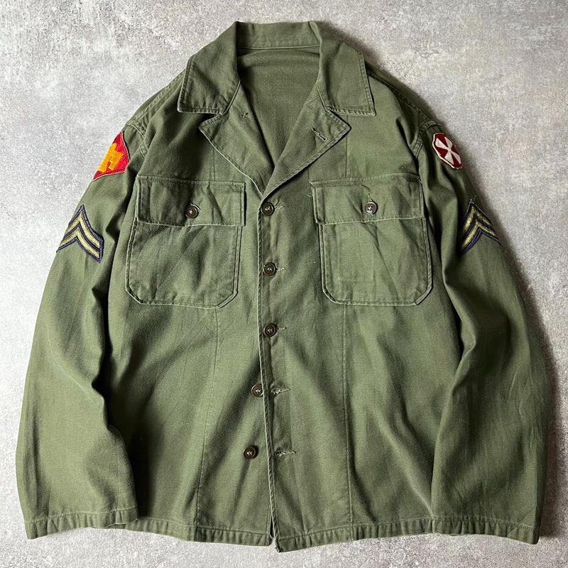 【実物】50s us army ユーティリティシャツOG107 筒袖 軍物　米軍 楽天市場】実物 新品 デッドストック 米軍 OG-107 コットン
