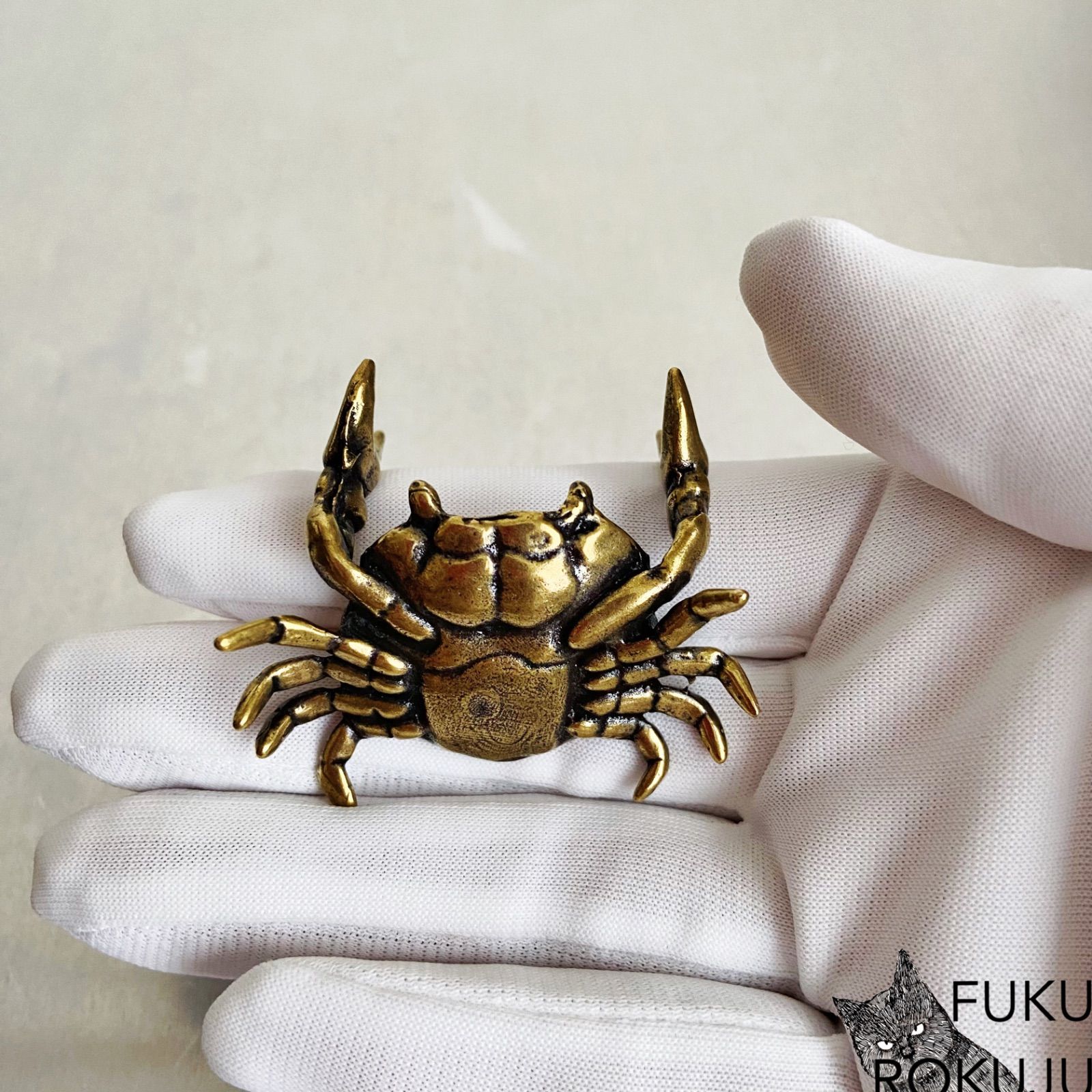 蟹の置物　金属製　高さ30cm、幅37.5cm Amazon.co.jp: 蟹の置物 真鍮製 カニ 置物 リアル カニ オブジェ