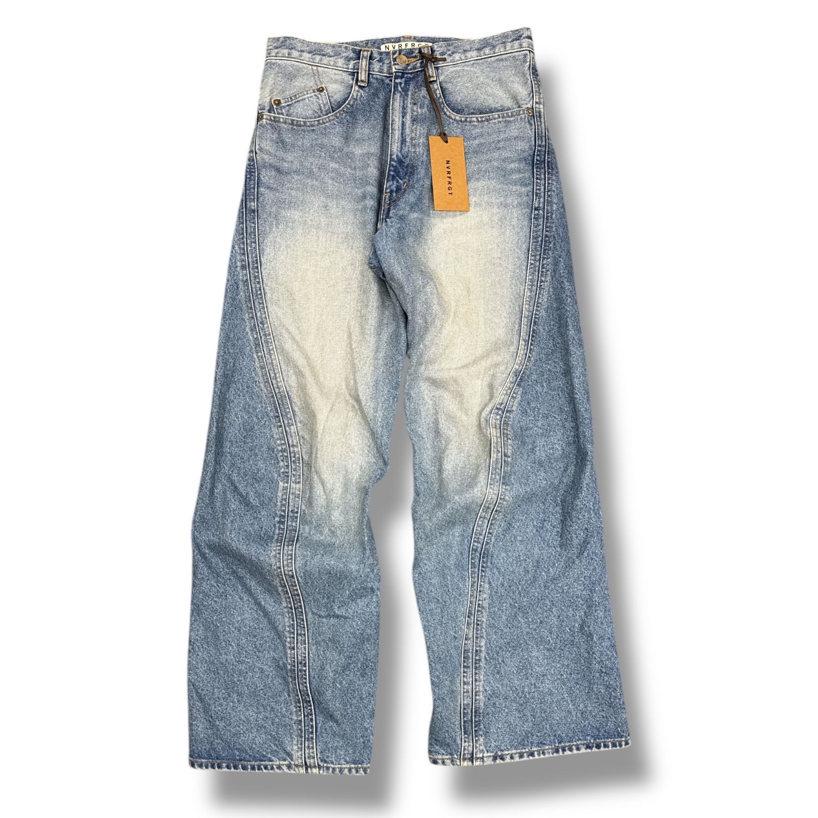 参考上代40700円 NVRFRGT 24AW 3D TWISTED WIDE LEG JEANS 3Dツイスト 