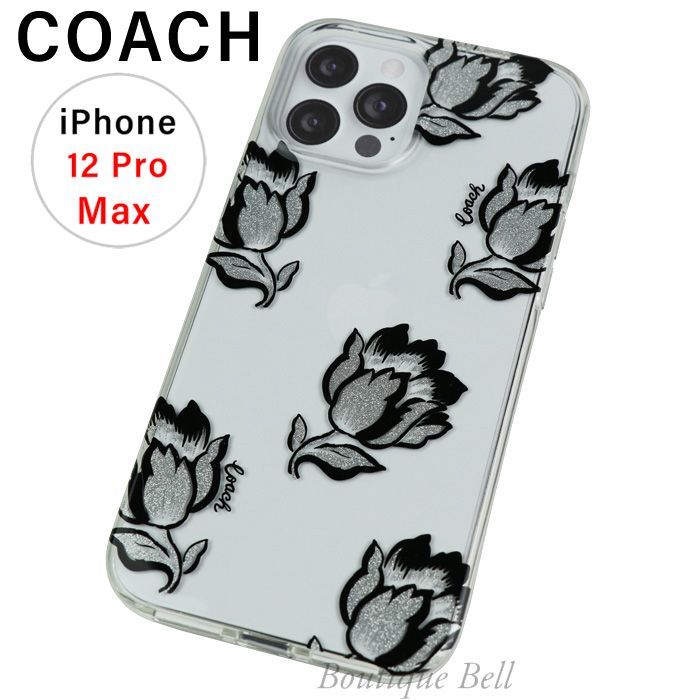 COACH】コーチ チューリップ iPhone12ProMax ケース クリアマルチ 