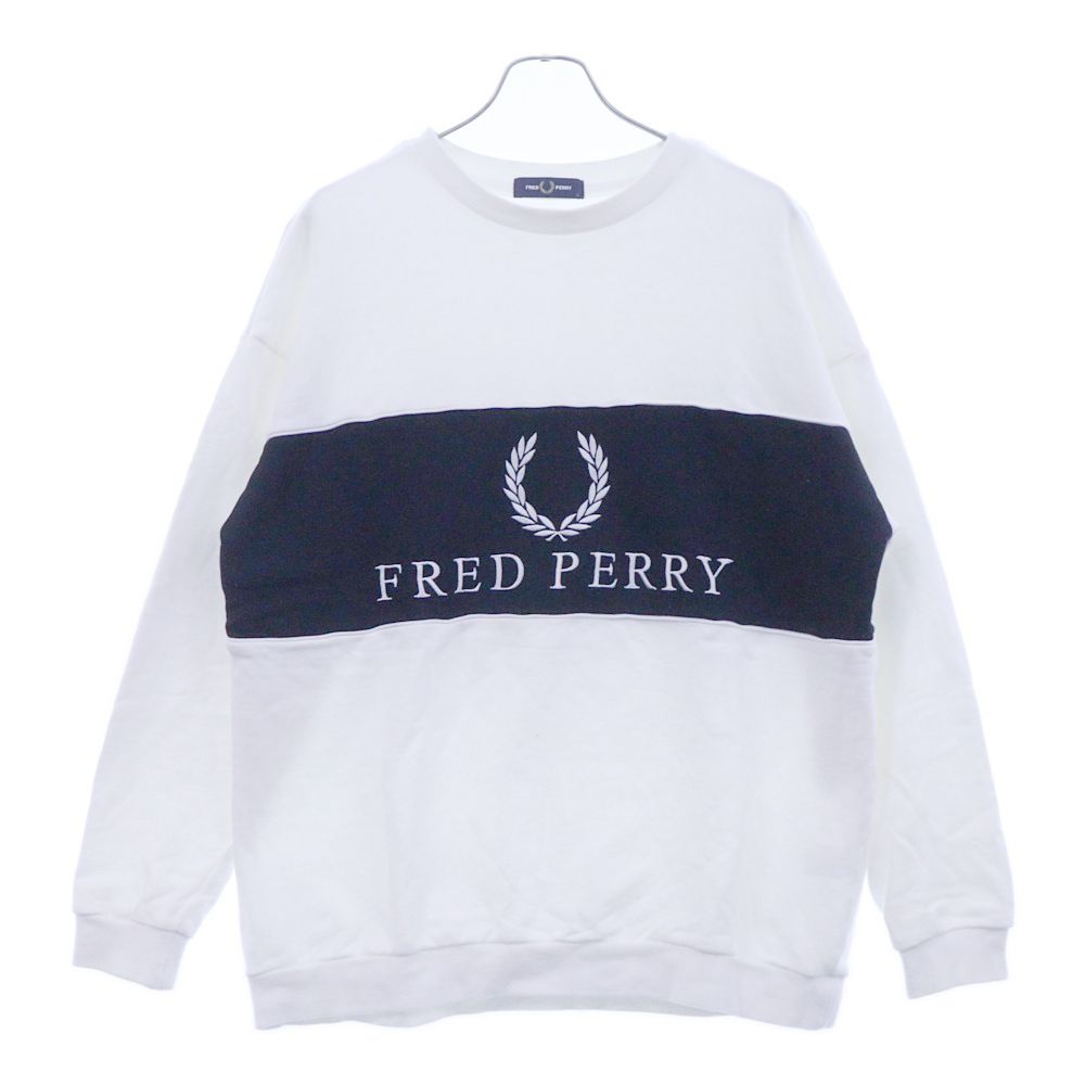 FRED PERRY (フレッドペリー) ビッグロゴ刺繍 スウェット トレーナー 