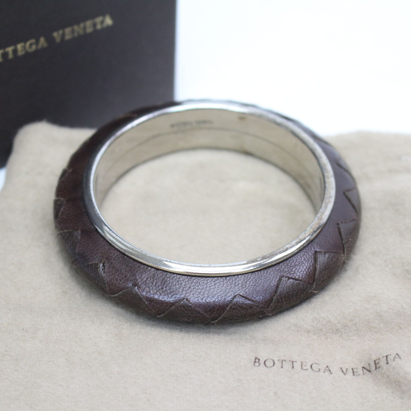 Bottega Veneta シルバー バングル BOTTEGA VENETA ボッテガヴェネタ イントレチャート バングル