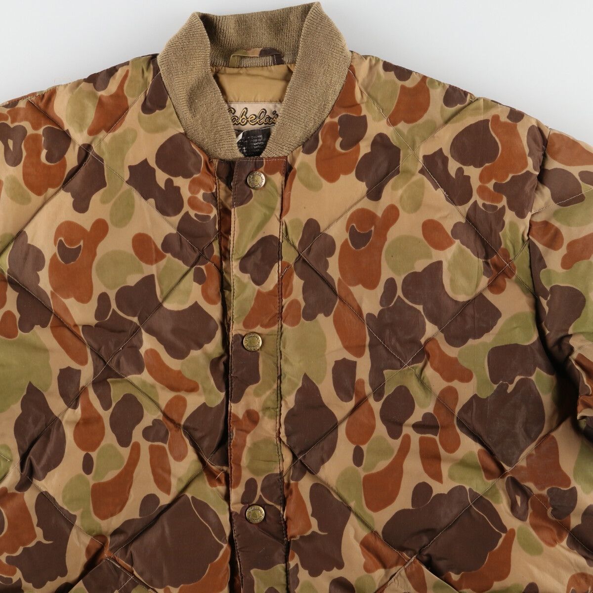 80s Cabelas ダックハンターカモ　迷彩ジャケット 80s Cabela's Duck Hunter Camo Gore-Tex Padding Jacket 迷彩 L