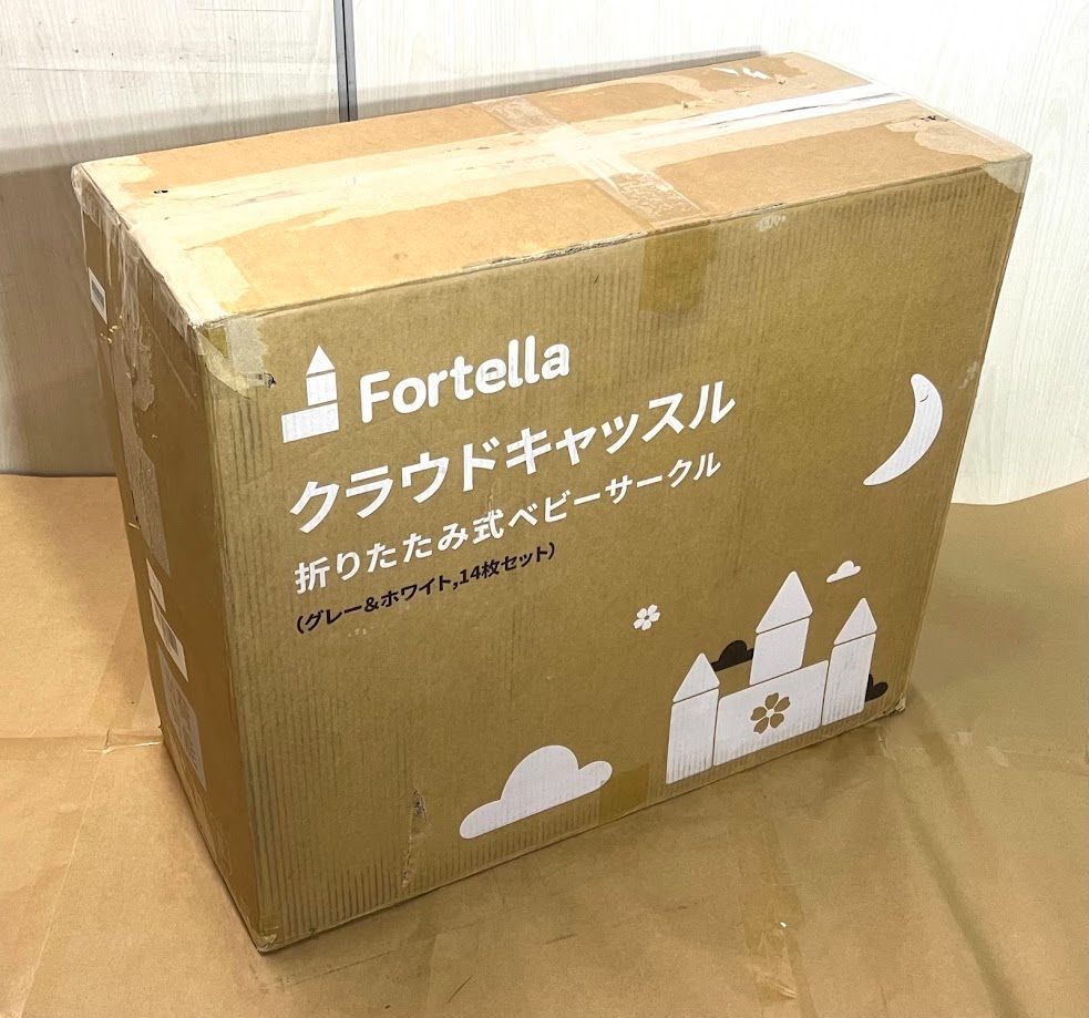 極美品】 Fortella Cloud Castle 折りたたみ式ベビーサークル グレー 