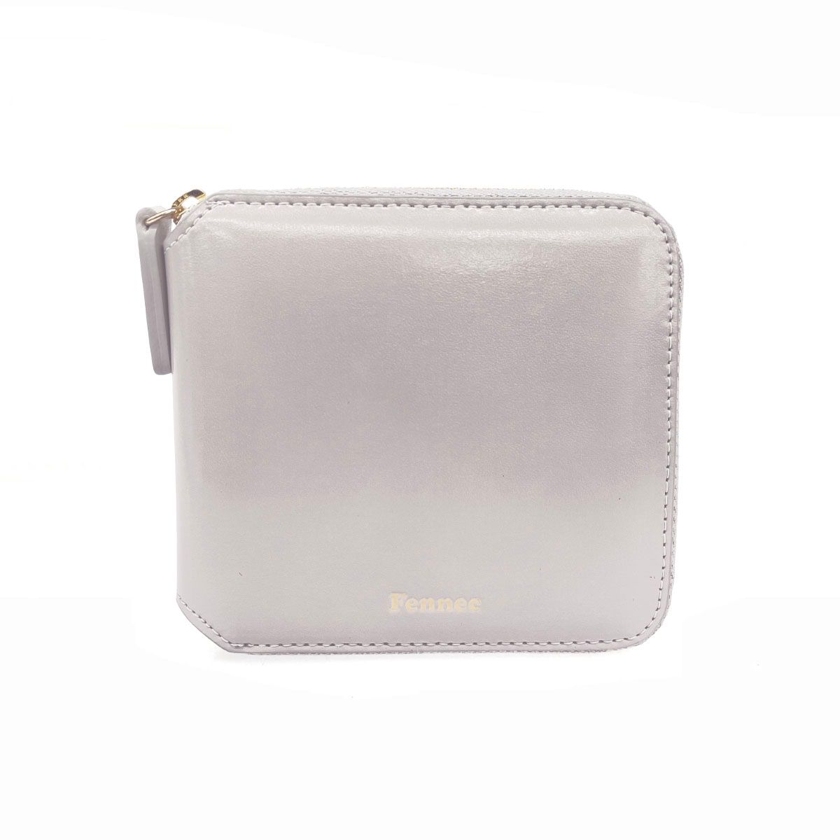 美品 Kate Spade ケイトスペード 二つ折り財布 グレー ホワイト 2A2452