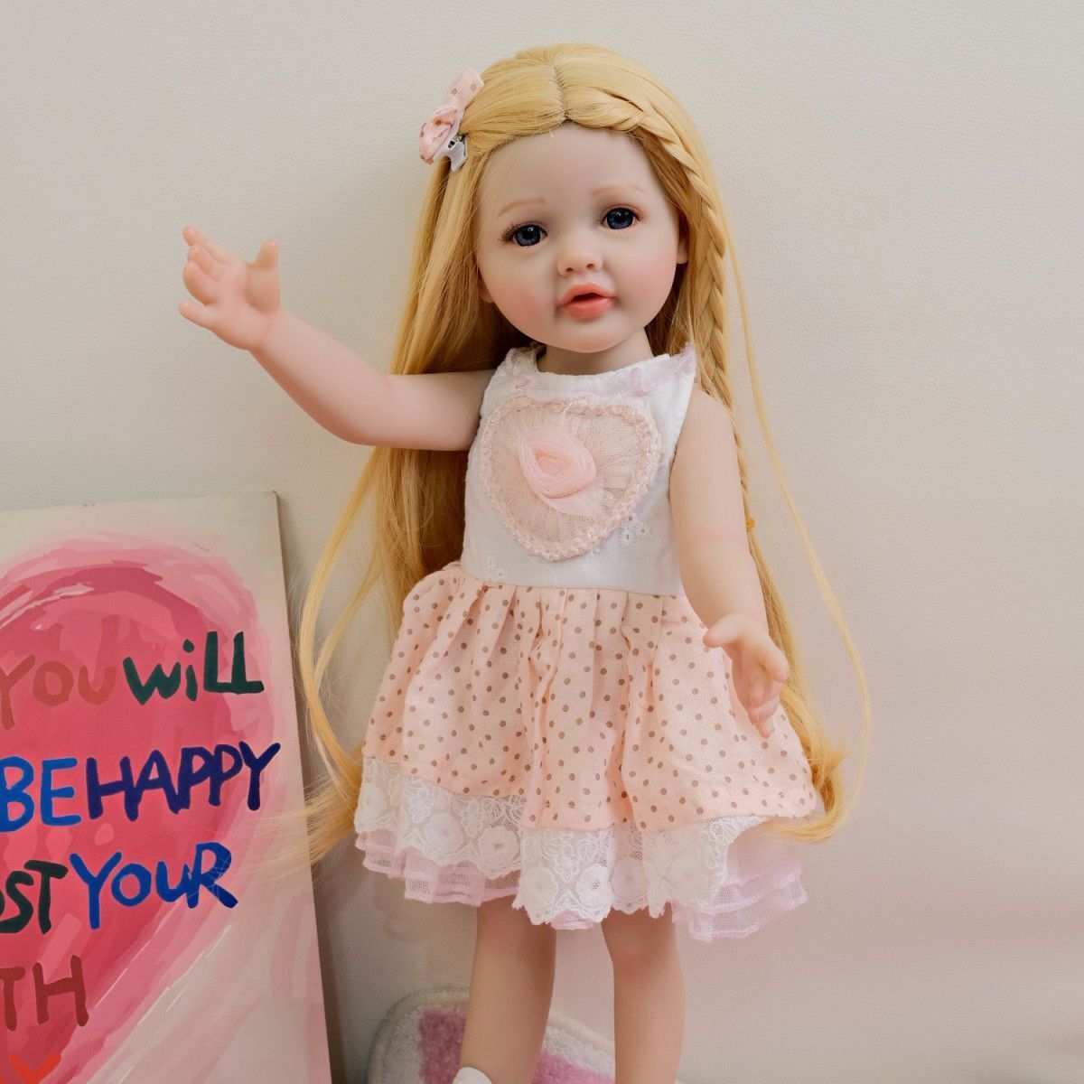 赤ちゃん 人形 Reborn Doll 45cm 赤ちゃんリボーンドールデビュー フルシリコンドール ビニールリアル シリコンリボーンベビードールベビードール 赤ちゃん人形女の子プリンセス服手作りのクリスマスの誕生日プレゼント 贈り物