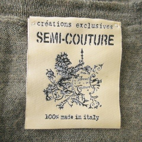 SEMI-COUTURE カーディガン レディース セミクチュール 中古　古着 セミクチュール SEMI COUTURE カーディガン ニット クルーネック