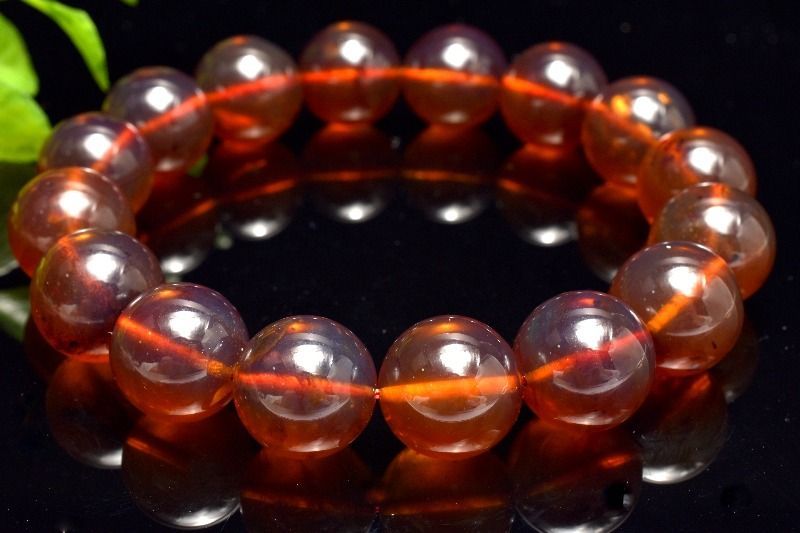 １点物 ミャンマー産 レッドブルーアンバー 13mm ブレスレット パワーストーン 天然石 _MA8762