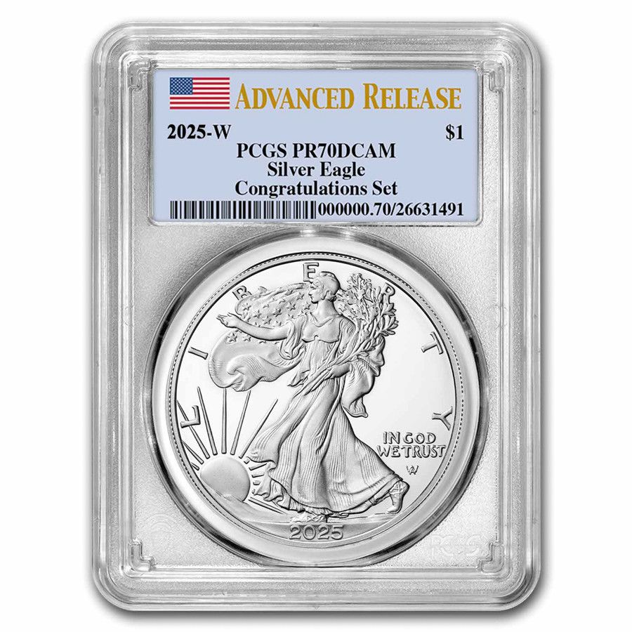 2025-W Proof Silver Eagle PR-70 PCGS AR Congratulations Set