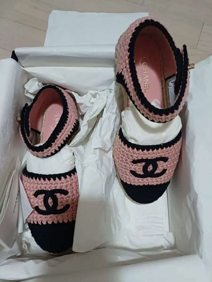 CHANEL シャネル ニット ストラップ エスパドリーユ
