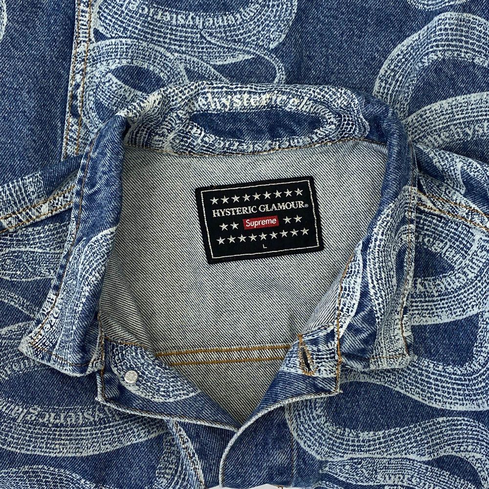 HYSTERIC GLAMOUR / Supreme スネークデニムジャケットS Supreme HYSTERIC GLAMOUR Snake Denim Trucker Jacket (SS21