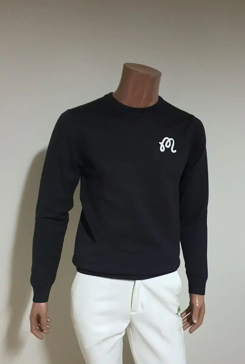 メンズゴルフウェア MALBON GOLF マルボンゴルフ ビックロゴ ラウンド ニット