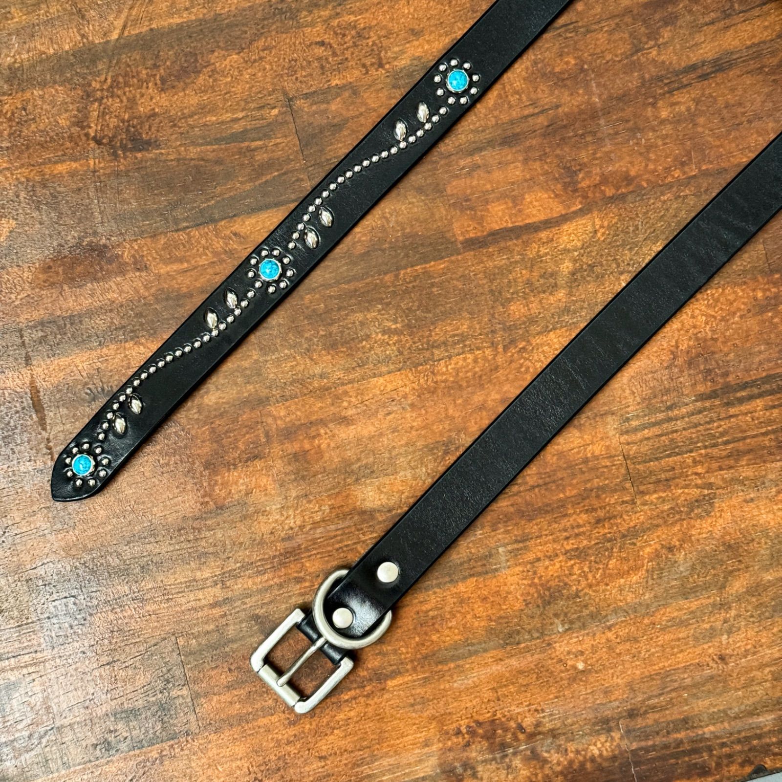 オーダーページ ハンドメイドナローベルトフラワーオンリーターコイズ23mm