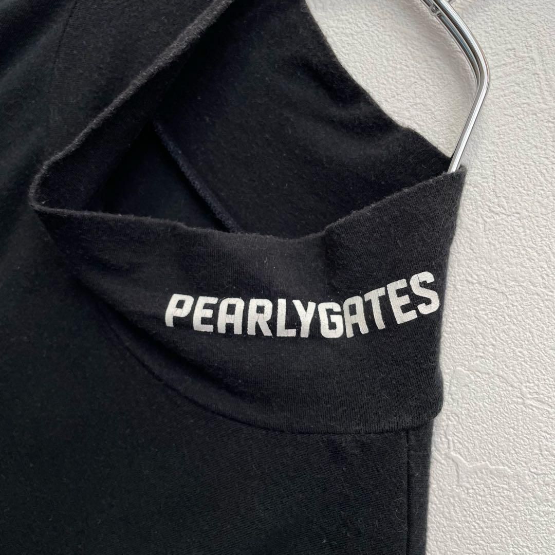 大人気】パーリーゲイツ モックネック プリントロゴ 長袖Tシャツ