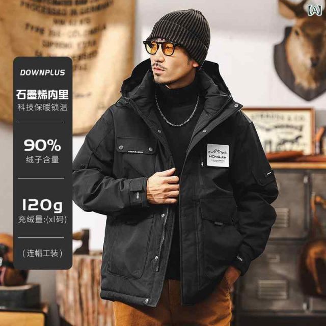 [XL]春 コーデ メンズ 用 服 シンプル ファッション オシャレ 大人 かっこいい 大きいサイズ ストリート 紳士服 アメリカン レトロ ダウン ジャケット アウトドア 多機能 ワークウェアパイ 