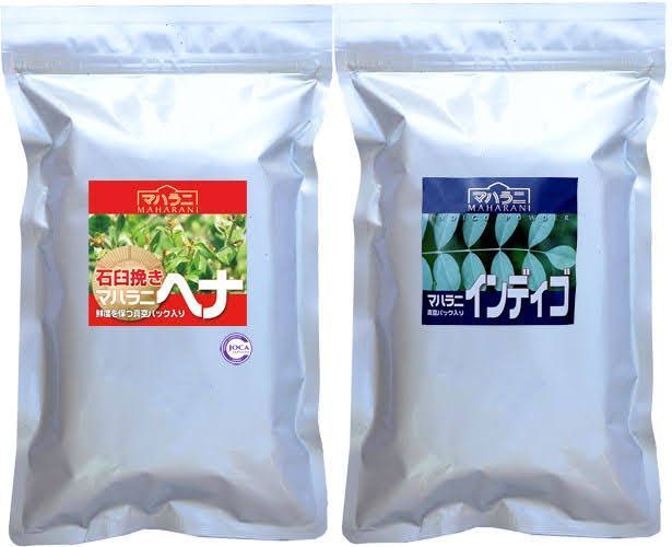 新発売！2024年産石臼挽きヘナ５００gと2024年産インディゴ５００g各１個 2023年産石臼挽きヘナ500g、2024年産インディゴ