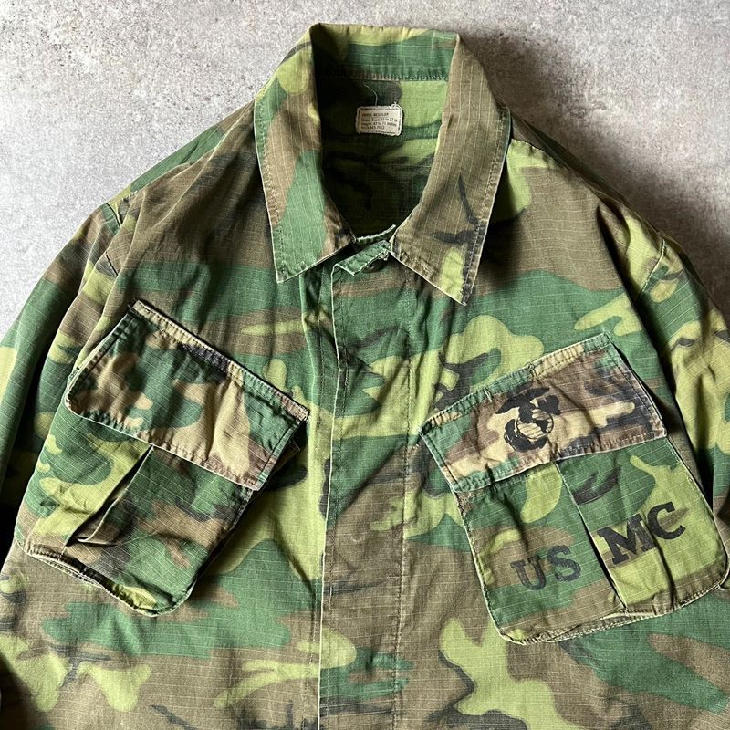 実物 U.S.ARMYジャングルファティーグ 4th 迷彩 68年製 US ARMY Jungle Fatigue Jacket 4th 迷彩 Medium-Regular