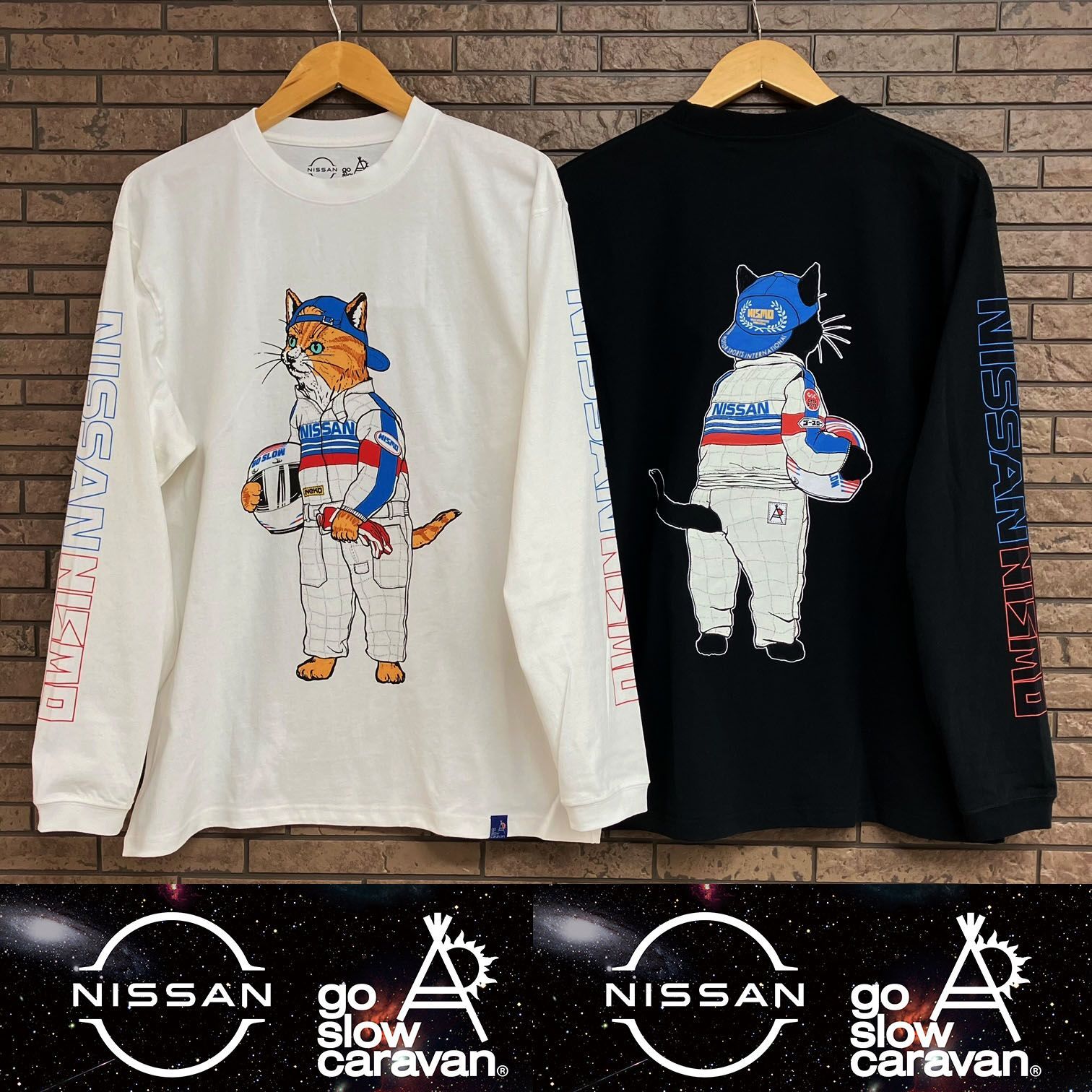 NISSAN × go slow caravan USA/C NISMO レーシング ドライバー 猫 L