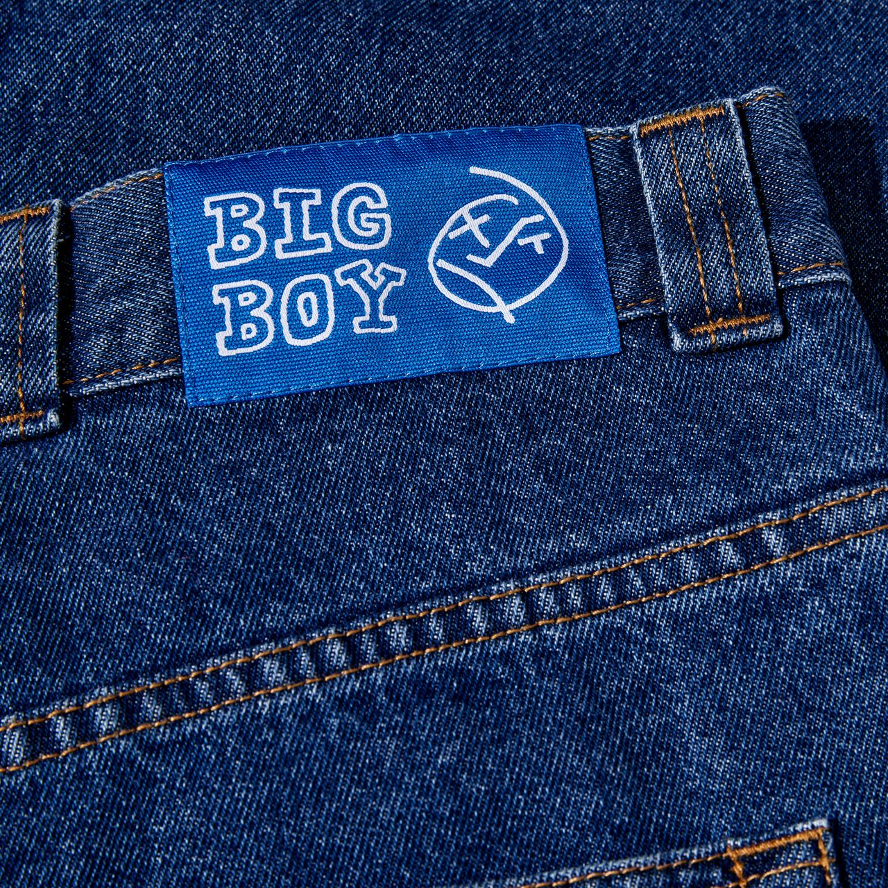 Polar Skate Co デニム パンツ ビッグボーイ BIG BOY Jeans ジーンズ ネイビーブルー ロゴ ワッペン 刺繍